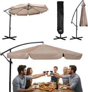 Parasol ogrodowy skadany 8 segmentowy 350 cm z pokrowcem Plonos PL-881