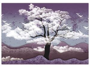 Obraz - Drzewo w chmurach (70x50 cm)