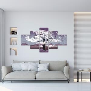 Obraz - Drzewo w chmurach (125x70 cm)