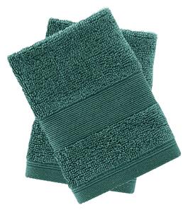 Ciemnozielone bawełniane ręczniki frotte zestaw 2 szt. 30x30 cm Anti-Bacterial – Catherine Lansfield
