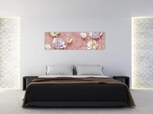 Obraz kwiatów (170x50 cm)