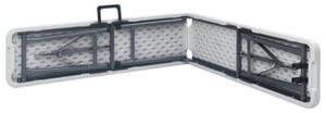Składane ławki ogrodowe, 2 szt., 180 cm, hdpe, białe