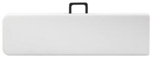 Składane ławki ogrodowe, 2 szt., 180 cm, hdpe, białe
