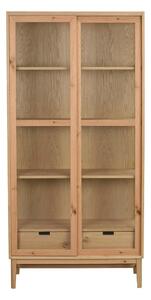 Witryna w dekorze dębu z drzwiami przesuwnymi 100x203 cm Hazelton – Rowico