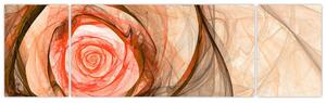 Obraz - Róża w artystycznym duchu (170x50 cm)