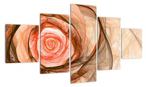 Obraz - Róża w artystycznym duchu (125x70 cm)