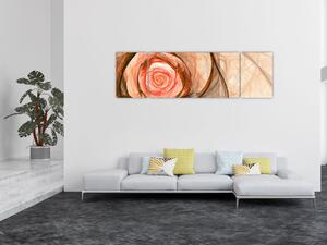 Obraz - Róża w artystycznym duchu (170x50 cm)