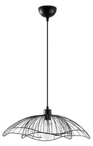 Czarna lampa wisząca z metalowym kloszem ø 50 cm Farac – Opviq lights