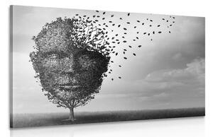Obraz abstrakcyjna twarz w formie drzewa