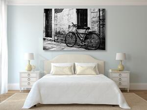 Obraz rower retro w wersji czarno-białej