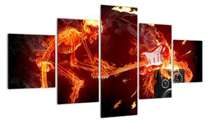 Obraz - Muzyka w płomieniach (125x70 cm)