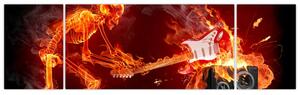 Obraz - Muzyka w płomieniach (170x50 cm)