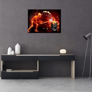 Obraz - Muzyka w płomieniach (70x50 cm)