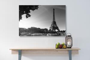 Obraz jesienny Paryż w wersji czarno-białej