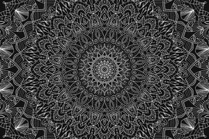 Obraz szczegółowa dekoracyjna Mandala w wersji czarno-białej