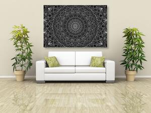 Obraz szczegółowa dekoracyjna Mandala w wersji czarno-białej