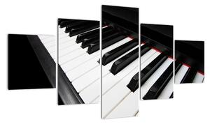 Obraz klawiszy fortepianu (125x70 cm)