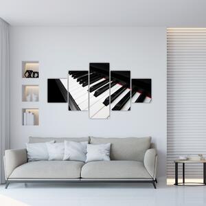 Obraz klawiszy fortepianu (125x70 cm)