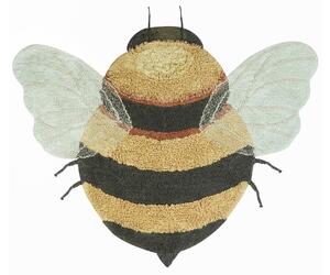 Żółty bawełniany dywan dziecięcy tkany ręcznie odpowiedni do prania 115x150 cm Bee – Lorena Canals