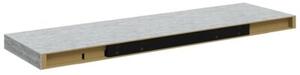 Półki ścienne, 4 szt., szarość betonu, 80 x 23,5 x 3,8 cm, mdf