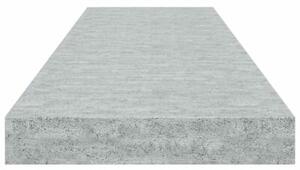 Półki ścienne, 4 szt., szarość betonu, 80 x 23,5 x 3,8 cm, mdf