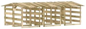 Pergole ogrodowe z daszkiem, 6 szt., 100x90x100 cm, sosnowe