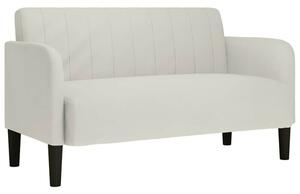 Sofa dwuosobowa kremowa 109 cm aksamitna