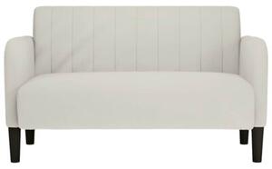 Sofa dwuosobowa kremowa 109 cm aksamitna