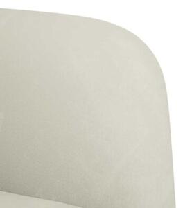 Sofa dwuosobowa kremowa 109 cm aksamitna