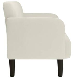Sofa dwuosobowa kremowa 109 cm aksamitna