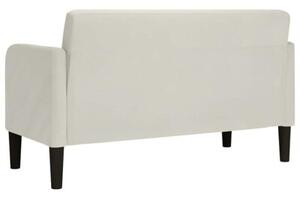 Sofa dwuosobowa kremowa 109 cm aksamitna