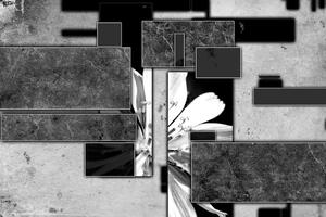 Obraz abstrakcja w wersji czarno-białej