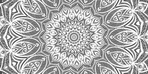 Obraz Mandala harmonii w wersji czarno-białej