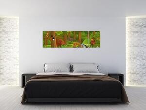 Dziecięcy obraz ze zwierzątkami (170x50 cm)