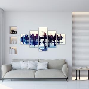 Obraz muzyków (125x70 cm)