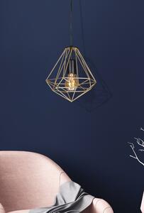 Dekoracyjna, druciana lampa wisząca do sypialni K-4815 z serii GOLD