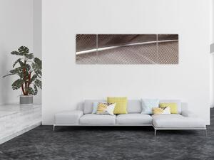 Abstrakcyjny obraz włókien (170x50 cm)