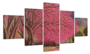 Obraz kwitnących drzew (125x70 cm)