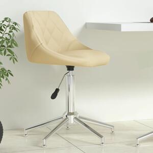 Obrotowe krzesło biurowe, kremowe, sztuczna skóra