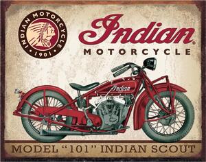 Metalowa tabliczka Indian Motorcycles - Scout Model 109, (40 x 31.5 cm)