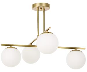 NOWOCZESNA LAMPA SUFITOWA WISZĄCA SZCZOTKOWANE ZŁOTO LEDO W4