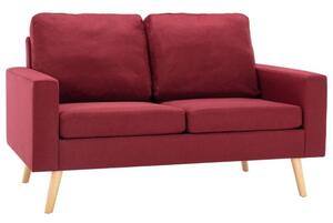 Sofa, 2-osobowa kolor czerwonego wina, tapicerowana tkaninÄ