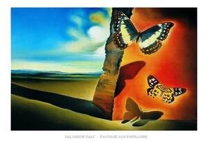 Druk artystyczny Salvador Dali - Paysage Aux Papillons, Salvador Dalí