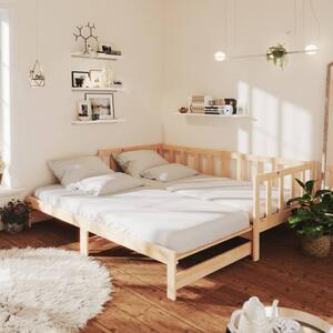Łóżko wysuwane, lite drewno sosnowe, 2x(90x200) cm