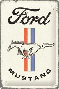 Metalowa tabliczka Ford - Mustang - Horse Stripes, (20 x 30 cm)