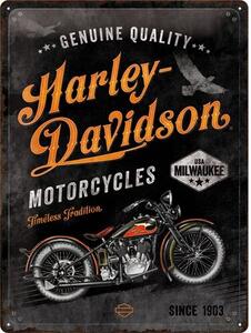 Metalowa tabliczka Harley-Davidson - Timeless Tradition, (30 x 40 cm)