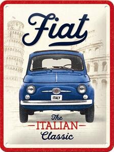 Metalowa tabliczka Fiat - Italian Classic, (15 x 20 cm)
