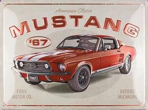 Metalowa tabliczka Ford - Mustang - Gt 1967, (40 x 30 cm)