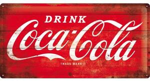 Metalowa tabliczka Coca-Cola - Logo Red, (50 x 25 cm)