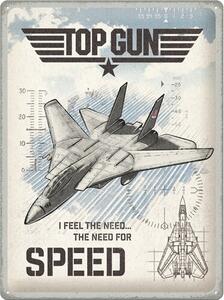 Metalowa tabliczka Top Gun - The Need for Speed, (30 x 40 cm)